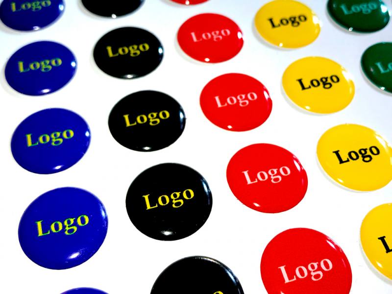 Pegatinas gota de resina personalizadas